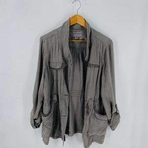 COPY - Anthropologie Marrakech Gray Lyocell Penny Utility Anorak Cinch Waist Ja…